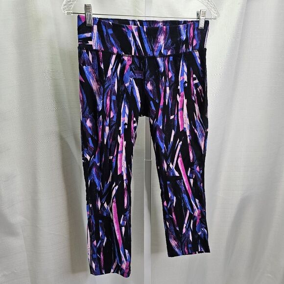 Calvin Klein Performance Purple Abstract Mesh Leggings Size Medium - Picture 3 of 9